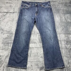 Lucky Brand Dungarees Relaxed Bootleg Jeans Mens 32 Gene Montesano Vintage USA